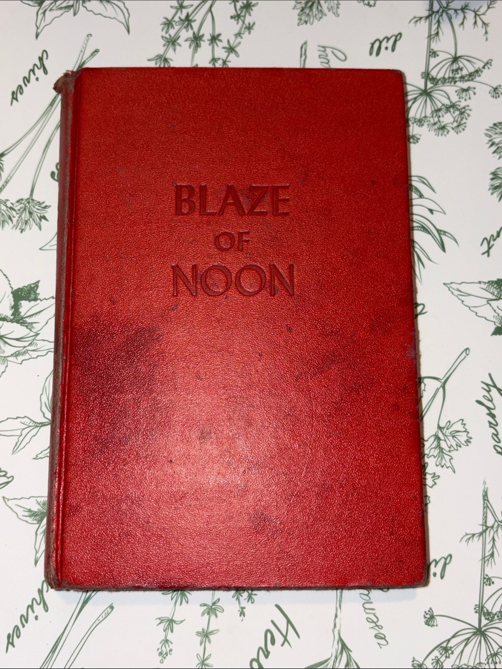 Vintage 1946 Blaze of Noon Hardcover Book by Ernest K. Gann -Red Cloth Bound